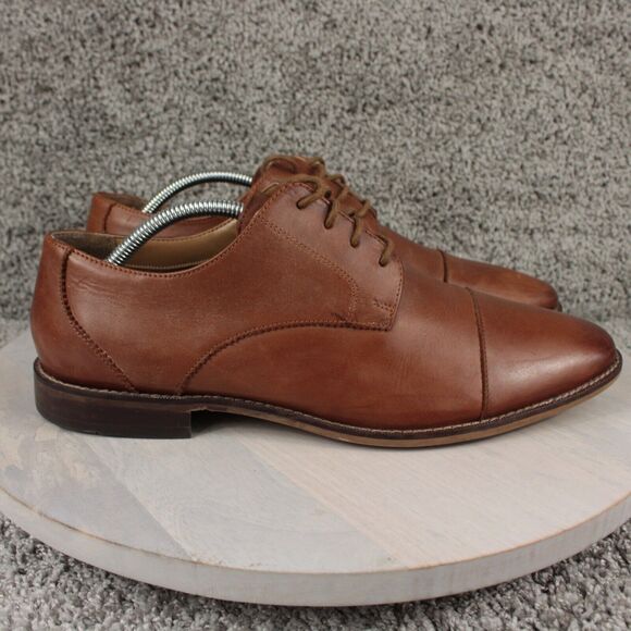 Florsheim Oxford Dress Shoes Mens 10.5D Brown Leather Cap Toe Classic - Picture 10 of 12